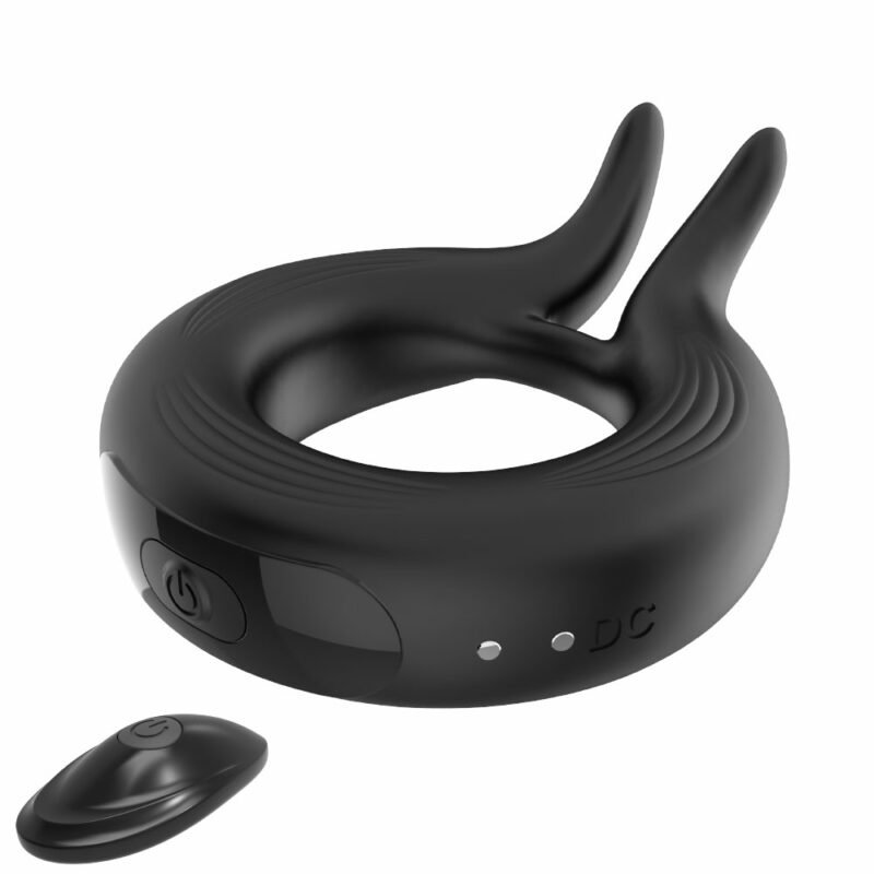 JF2000-Rabbit-Vibrating-Cock-Ring-Black-Main