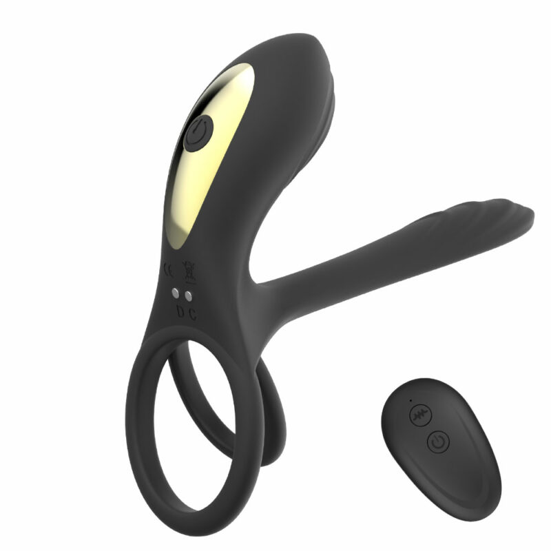 JF3000-Fox-Vibrating-Cock-Ring-Black-Main