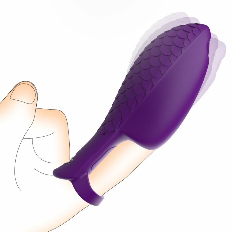 SZ100 Fish Scales Finger Vibrator Purple Main